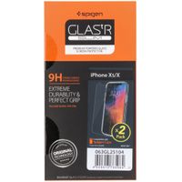 Spigen Protection d'écran en verre trempé GLAStR Duo Pack iPhone X / Xs