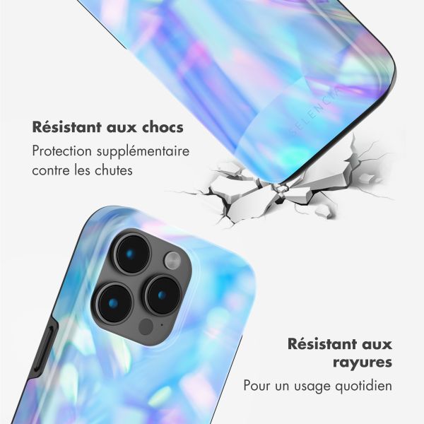 Selencia Coque arrière Vivid Tough avec MagSafe iPhone 15 Pro Max - Holographic Blue Dream