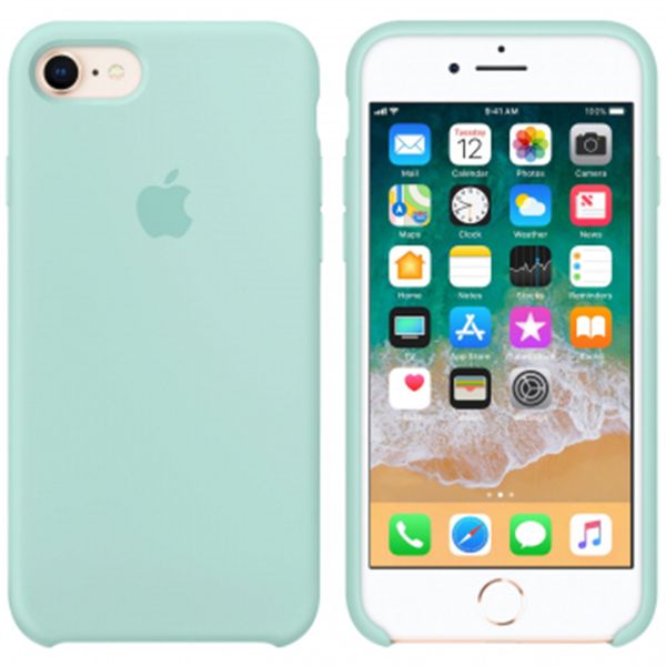 Apple Coque en silicone iPhone SE (2022 / 2020) / 8 / 7 - Marine Green