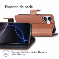 imoshion Étui de télephone portefeuille Apple iPhone 17 - Marron