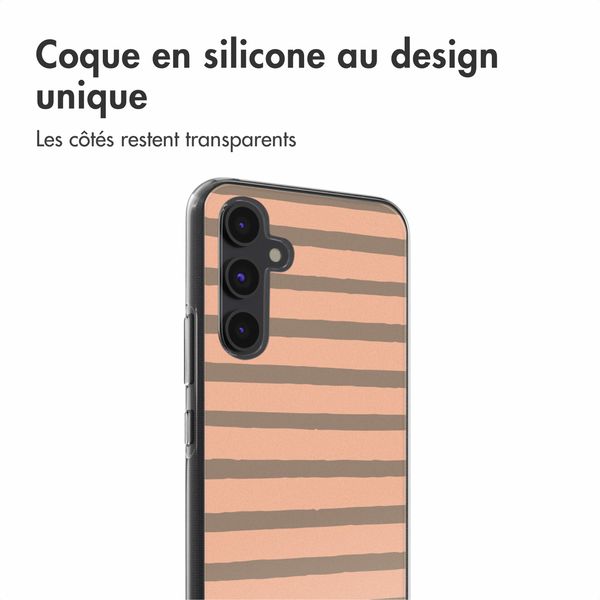 imoshion Coque Design Samsung Galaxy A54 (5G) - Striped Peach Reverse