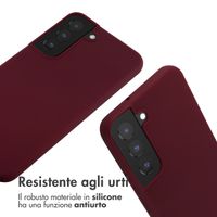 imoshion Coque en silicone avec cordon Samsung Galaxy S22 - Rouge foncé