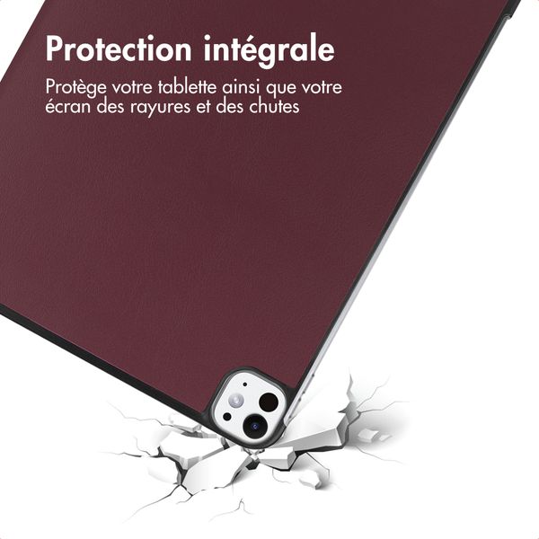 imoshion Coque tablette Trifold Apple iPad Pro 11 (2025) M5 / (2024) M4 - Bordeaux