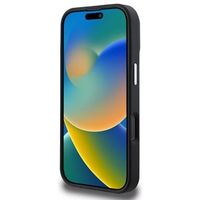 Guess Coque Grained Triangle MagSafe Apple iPhone 16 Pro - Noir