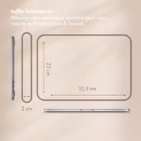 Selencia Pochette ordinateur Corduroy 13-14 pouces - Beige