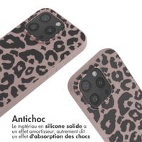 imoshion Coque design en silicone avec cordon Apple iPhone 16 Pro - Animal Pink