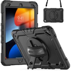 Accezz ﻿Coque arrière robuste avec bandoulière iPad Air 3 (2019) / Pro 10.5 (2017) - Noir