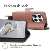 imoshion Étui de télephone portefeuille de luxe OnePlus 12 - Marron
