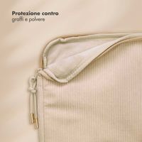 Selencia Pochette ordinateur Corduroy 15-16 pouces - Beige