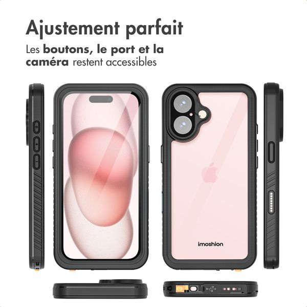 imoshion Étui étanche 360 Apple iPhone 16 - Noir