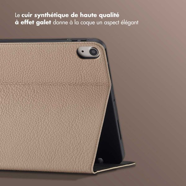 Selencia Coque tablette Riva Apple iPad Air 11 pouces (2025) M3 / (2024) M2 / Air 5 (2022) / Air 4 (2020) - Beige