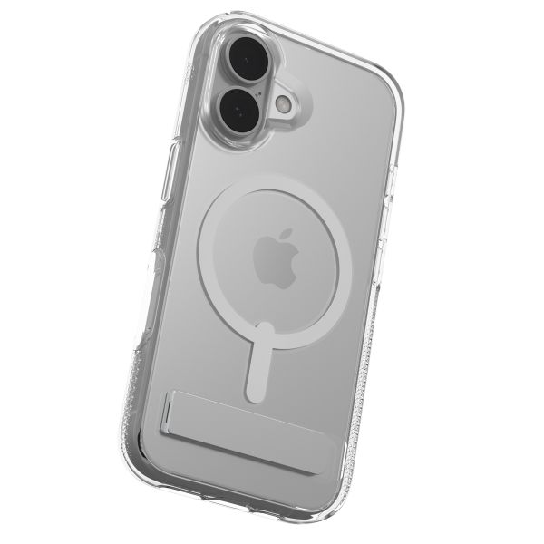 ZAGG Coque Crystal Palace Snap KickStand avec MagSafe iPhone 16 - Transparent