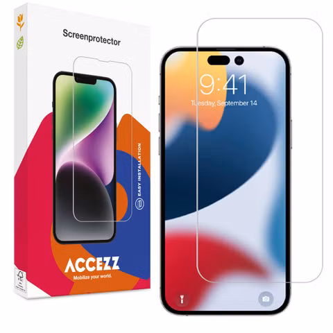 Accezz Protection d'écran en verre trempé Apple iPhone 14 Pro Max