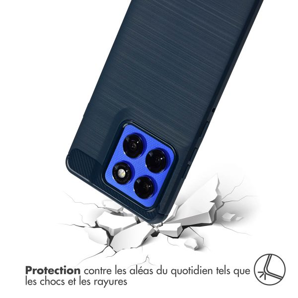imoshion Coque Brushed Motorola Edge 60 Pro - Bleu foncé