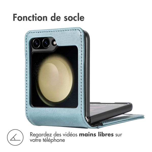 imoshion Étui de télephone portefeuille Luxe Samsung Galaxy Z Flip 6 - Bleu clair