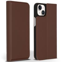 Accezz Étui de télephone Slim Folio en cuir de qualité supérieure Apple iPhone 14 Plus - Marron