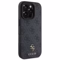 Guess Coque 4G Metal Logo MagSafe Apple iPhone 16 Pro Max - Noir