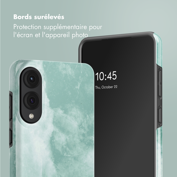 Selencia Coque arrière Vivid Samsung Galaxy S25 Edge - Marble Grayed Jade