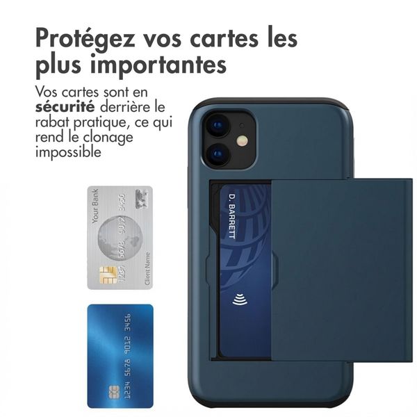 imoshion Coque arrière avec porte-cartes Apple iPhone 11 - Bleu foncé