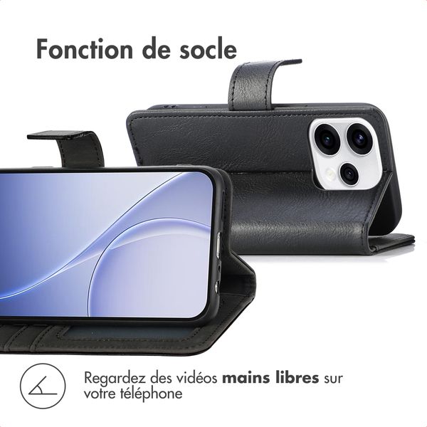 imoshion Étui de télephone portefeuille de luxe Oppo Reno15 (5G) - Noir