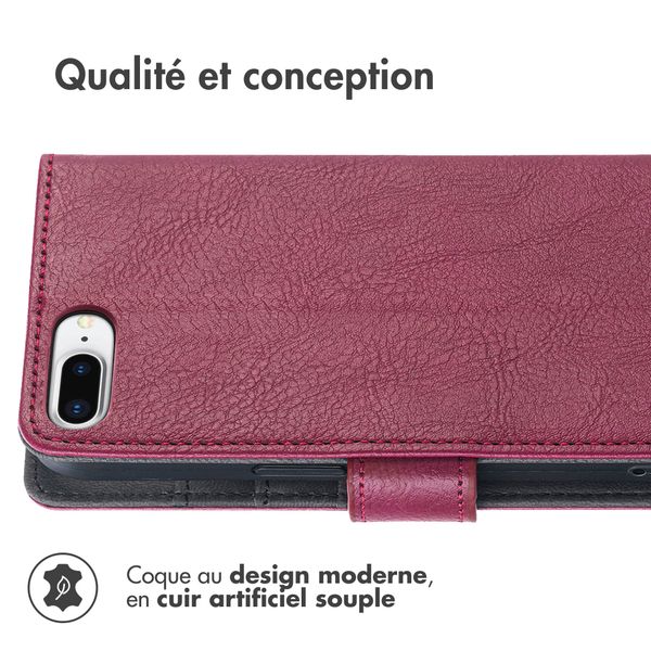 imoshion Étui de télephone portefeuille Apple iPhone 8 Plus / 7 Plus - Bordeaux