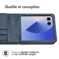 imoshion Étui de télephone portefeuille Luxe Samsung Galaxy Z Flip 7 - Bleu foncé