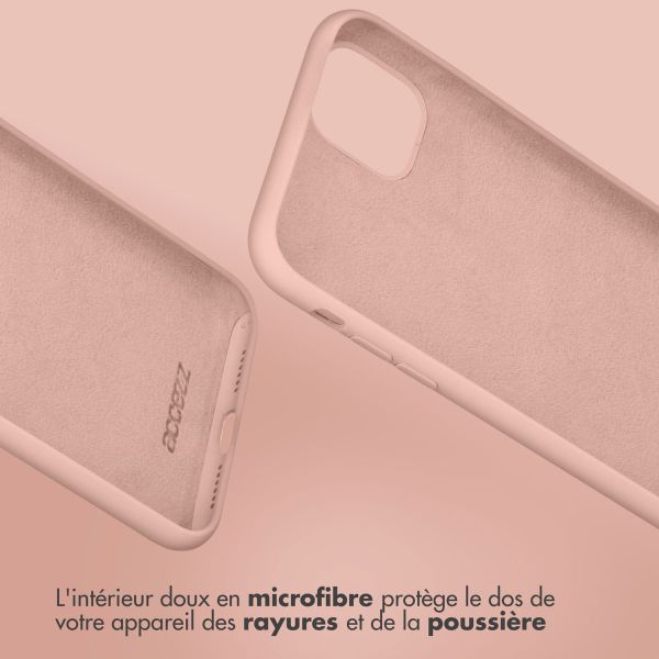 Accezz Coque Liquid Silicone Samsung Galaxy A55 - Rose