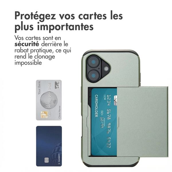 imoshion Coque arrière avec porte-cartes Apple iPhone 16 - Vert