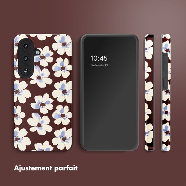 Selencia Coque arrière Vivid avec MagSafe Samsung Galaxy S26 - Choco Flower Pop
