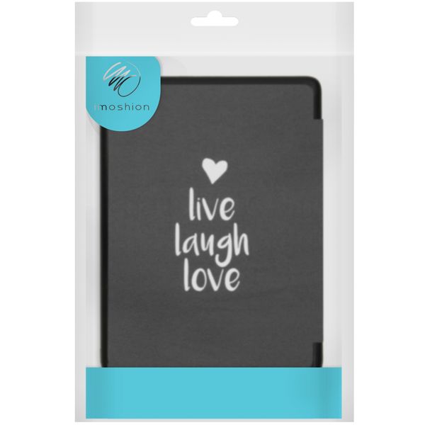 imoshion Design Slim Hard Sleepcover avec support Kobo Sage / Tolino Epos 3 - Live Laugh Love