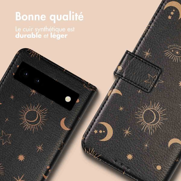 imoshion Étui de télephone portefeuille Design Google Pixel 6a - Sky Black