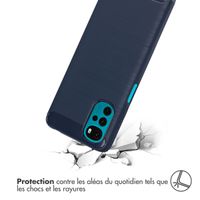 imoshion Coque Brushed Motorola Moto G22 - Bleu foncé