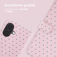 imoshion Étui de télephone portefeuille Design Apple iPhone 16 - Happy Dots