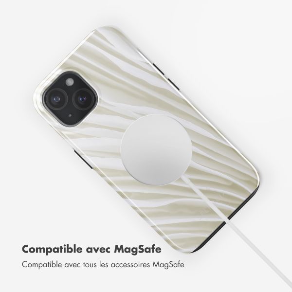 Selencia Coque arrière Vivid avec MagSafe Apple iPhone 15 - Nature Light Brown