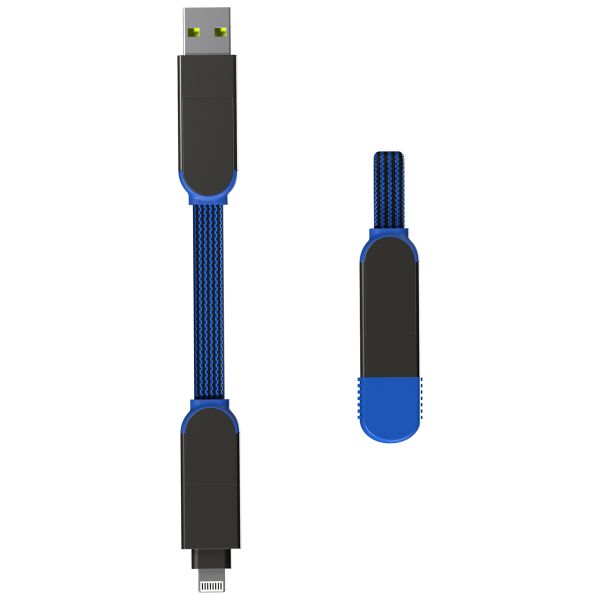 Rolling Square inCharge® X 6-in-1 connecteur de charge pour porte-clés - Sapphire Blue