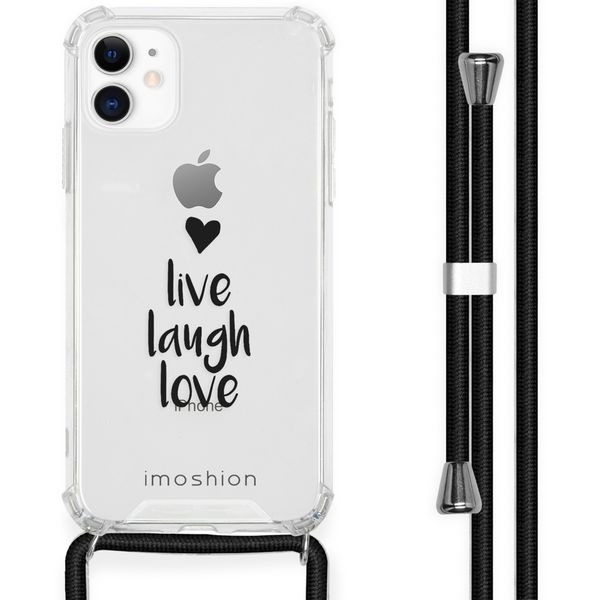 imoshion Coque Design avec cordon iPhone 11 - Live Laugh Love