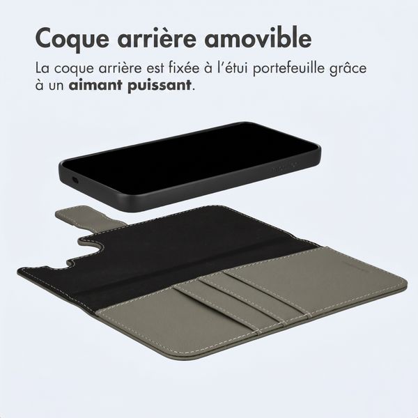 imoshion Étui portefeuille luxe 2-en-1 amovible Samsung Galaxy S25 - Vert