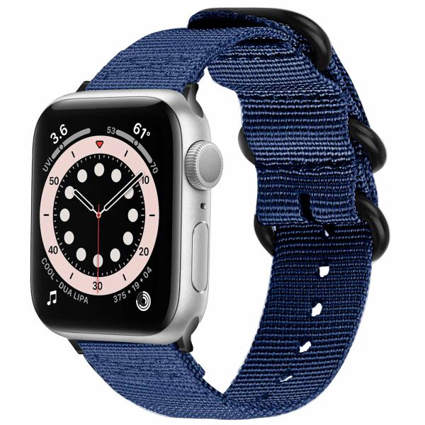 imoshion Bracelet en nylon Apple Watch Series 1-9 / SE - 38/40/41 mm / Series 10 - 42 mm - Bleu foncé