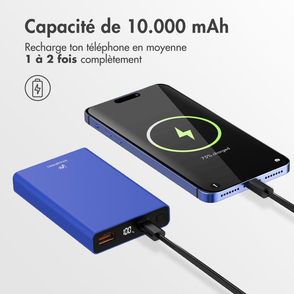 imoshion Ultra Series Batterie externe 10.000 mAh - Bleu Cobalt