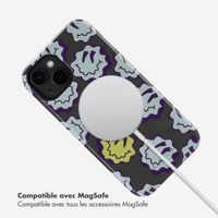 Selencia Coque arrière Vivid avec MagSafe Apple iPhone 14 - Wavy Smiley Green