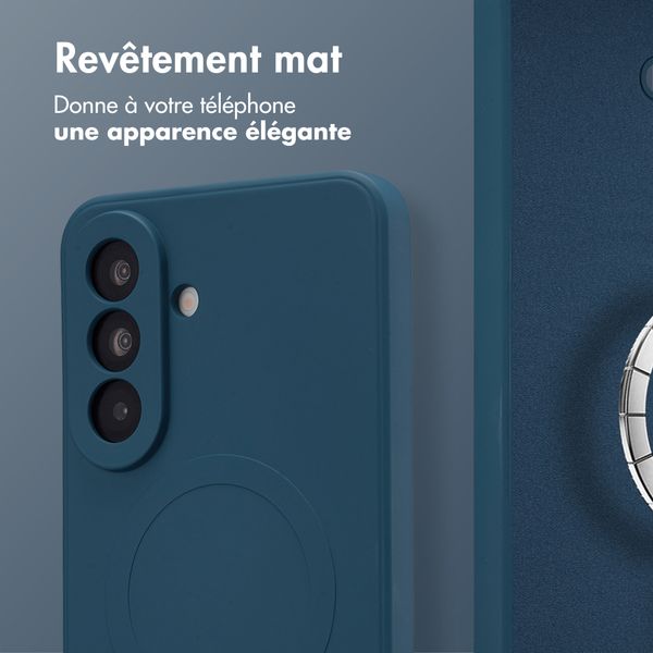 imoshion Coque Couleur avec MagSafe Samsung Galaxy A37 (5G) - Bleu foncé