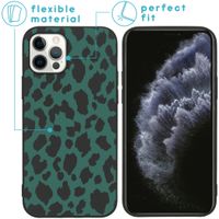 imoshion Coque Design iPhone 12 (Pro) - Léopard - Vert / Noir