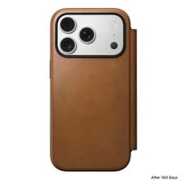 Nomad Étui de télephone portefeuille Modern Leather Folio Apple iPhone 17 Pro - English Tan