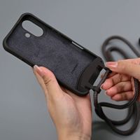 imoshion Coque arrière Color avec cordon amovible et MagSafe Apple iPhone 13 - Black Coffee