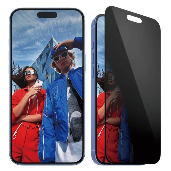PanzerGlass Protection d'écran Privacy Ultra-Wide Fit Anti-bactérienne avec applicateur Apple iPhone 16 Plus