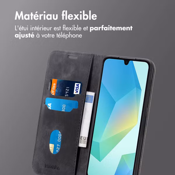 imoshion Étui de téléphone portefeuille Slim Samsung Galaxy A16 - Noir
