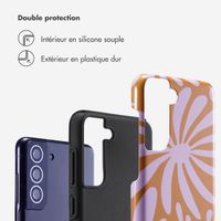 Selencia Coque arrière Vivid Samsung Galaxy S21 FE - Modern Bloom Pink