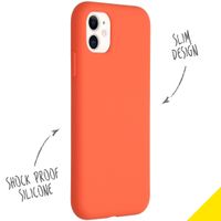 Accezz Coque Liquid Silicone iPhone 11 - Nectarine