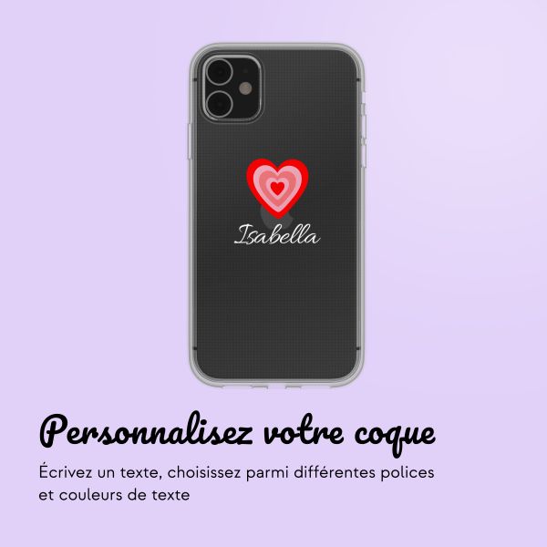 Coque personnalisée avec un cœur iPhone 11 - Transparent