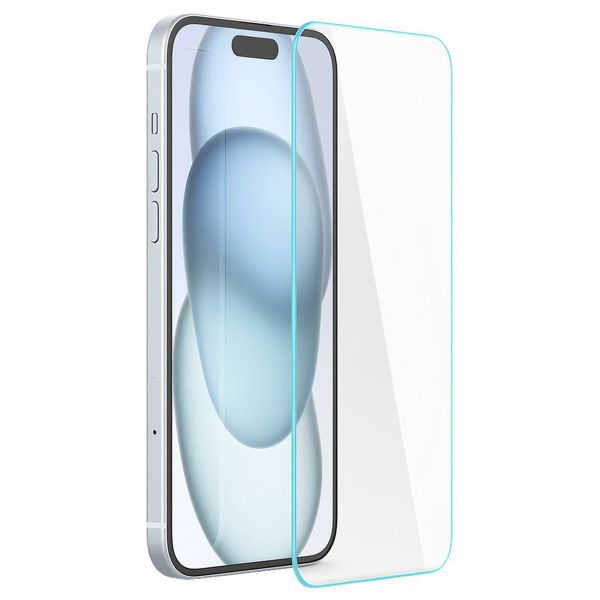 Spigen Protection d'écran en verre trempé GLAStR Slim + Applicator iPhone 16 Plus / 15 Plus